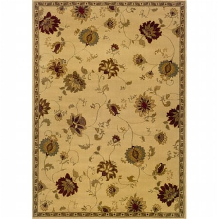 Sphinx By Oriental Weavers Area Rugs, Amelia 008W6 10X13 Rectangle - Ivory/ Green-Polypropylene A008W6300390ST